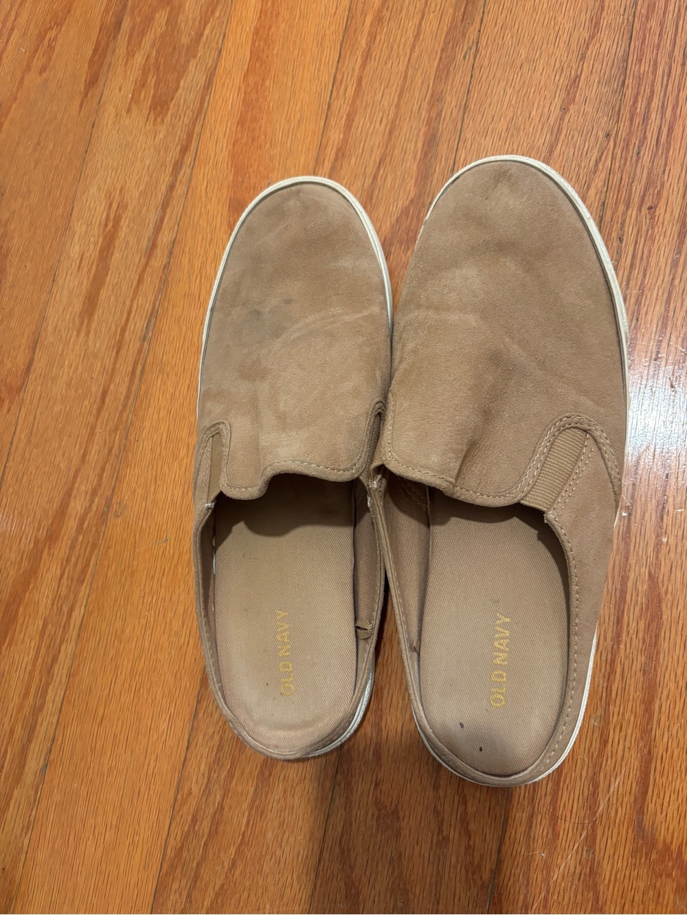 Old Navy Women's Slip-On Loafers in Light Brown Suede